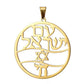 Teamer Stainless Steel Jewish Star of David Israel Map Hebrew Letter Charm Pendant for Jewelry Making Necklace DIY Wholesale