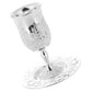 Luxury Judaica Shabbos Cup Silver Plated Kiddush Wine Set for Passover Festival Havdalah Ritual