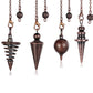 Copper Metal Pendulum for Dowsing Divination Energy Work Meditation Scrying Witchcraft Pendulums Tool Spiritual Pendulos X092