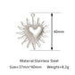 3Pcs Large Casting Vortex Face Sun Charms Stainless Steel Heart Celestial Pendants Fashion Jewelry Making DIY Bracelets Necklace