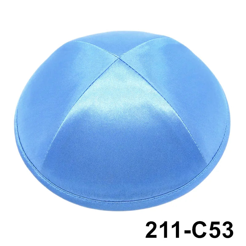 GIU 19cm Satin Jewish Hats Caps Skullies Beanies Kippot Yarmulke Kippah Dome Kipa For Wedding And Events