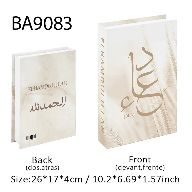 Islamic Mosque Luxury Fake Book Storage Box Kaaba Decorative Books Home Decor Coffee Table Bedroom Ornament Interior Decoration
