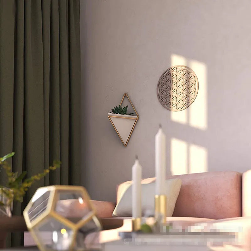 Wholesale 15/20/30cm High Quality Wooden Sign Flower Of Life Sacred Geometry Home Decoration Wood Coaster for Home Wall Decor
