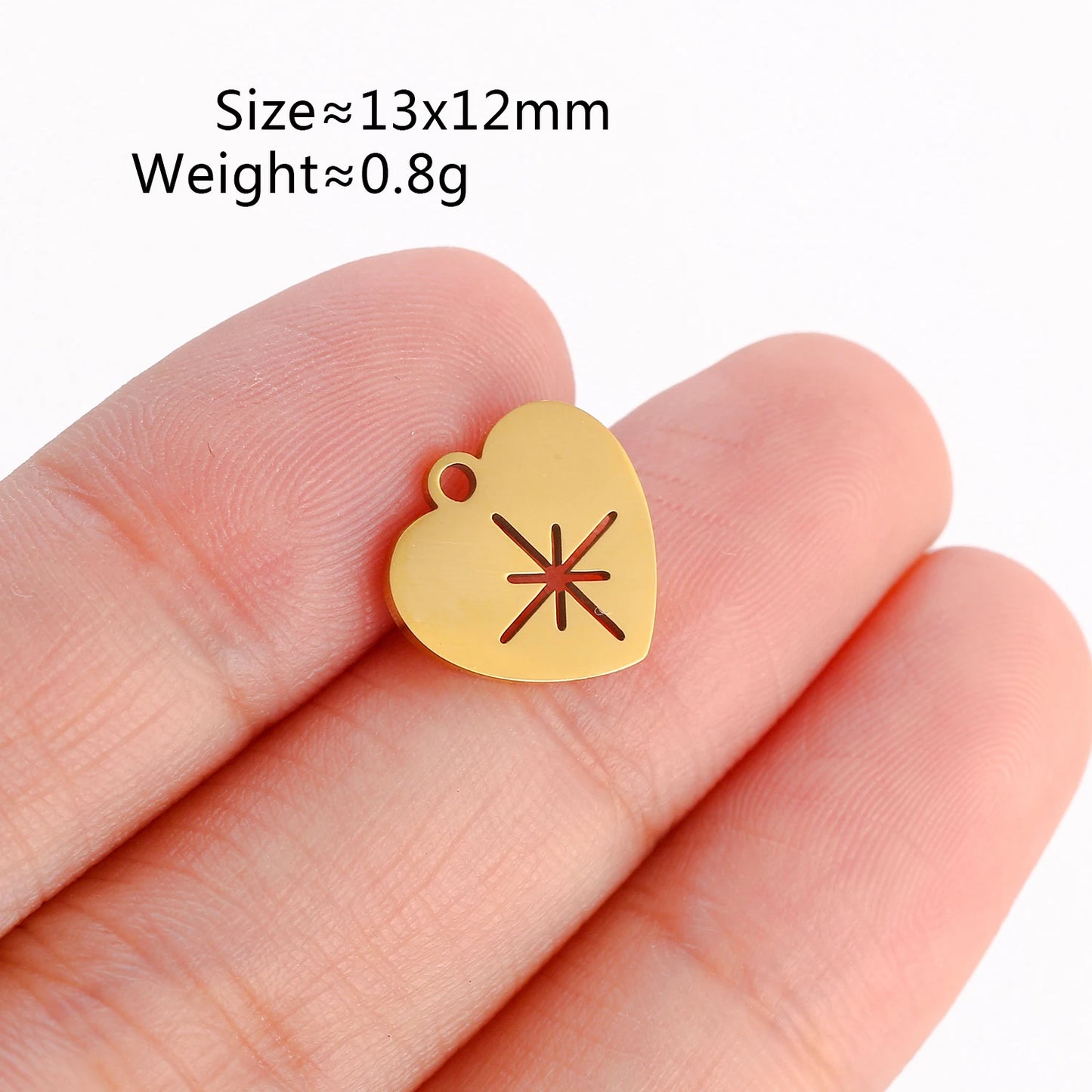 5Pcs Stainless Steel Moon&Sun&Star Charm Jewelry Making Accessories Supplies DIY Necklace Bracelet Celestial Pendants Findings