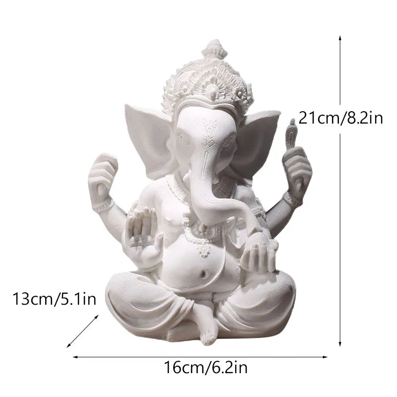 Resin Indian Ganesha Shiva God Statue Sai Baba of Shirdi Sculpture Lord Hanuman Hindu Buddha Religious Fengshui Home Decor