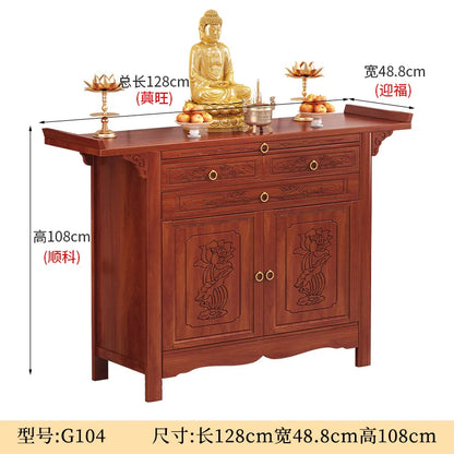 CZ  Altar Incense Case Buddha Shrine Cabinet God of Wealth Guanyin Bodhisattva Worship Cabinet