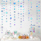 4M Iridescent Christmas Hanging Snowflakes Decor Garlands Winter Wonderland  Paper Snowflake Streamer Birthday Party Supplies ﻿