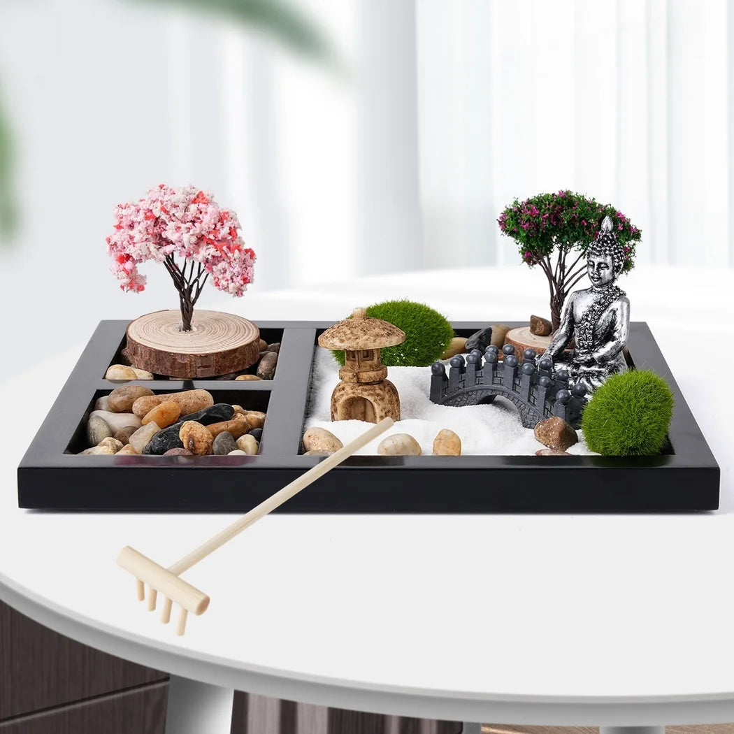 Mini Zen Garden Authentic Zen Garden Kit Zen Garden Accessories Kit Home Office Desktop Meditation Decor Unique Relaxation Gifts