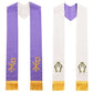 Clergy Stole Church Overlay Double Sided Cross Gold Tassels Scarf for Priest Choir