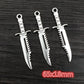 10pcs/lot Antique Silver Plated Sword Blade Charms Pedants DIY Jewelry Making Accessories for Necklace Craft Findings