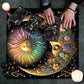 Floral And Sun Tarot Card Tablecloth Altar Cloth Flower Life Spread Tarot Reading Cloth Spiritual Oracle Card Pad