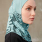 Sporty Inner Women's Hijabs Muslim Breathable Islamic Instant Turban For Ladies Geometric Printing Pattern Head Wrap Headband