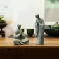 〔White〕Wishing Monk Buddhist Micro Landscape Stone Fish Tank Moss Landscaping Zen Oriental Aesthetics Garden Ornaments