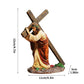 Jesus Cross Statue Resin Ornament Jesus Cross Figure Little Jesus Carrying Cross On The Way To Calvary Resin Figurine Hand