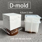 2pcs/Set Square Splicing Storage Box Mold Round Constellation Candle Vessel Candle Holder Concrete Mold DIY Home Decoration