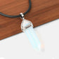 CSJA Hexagonal Bullet Crystal Necklaces Natural Gem Stone Quartz Necklace Pendant Chakra Amethysts Pink Quartz Lapis Lazuli G957