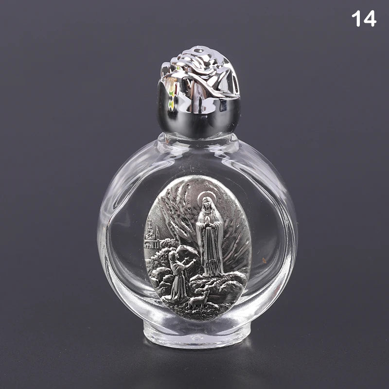 Empty Holy Water Jesus Bottle Religious Bottle Christian Baptism Supplies Refillable Portable Cosmetic Packaging Empty Bottle