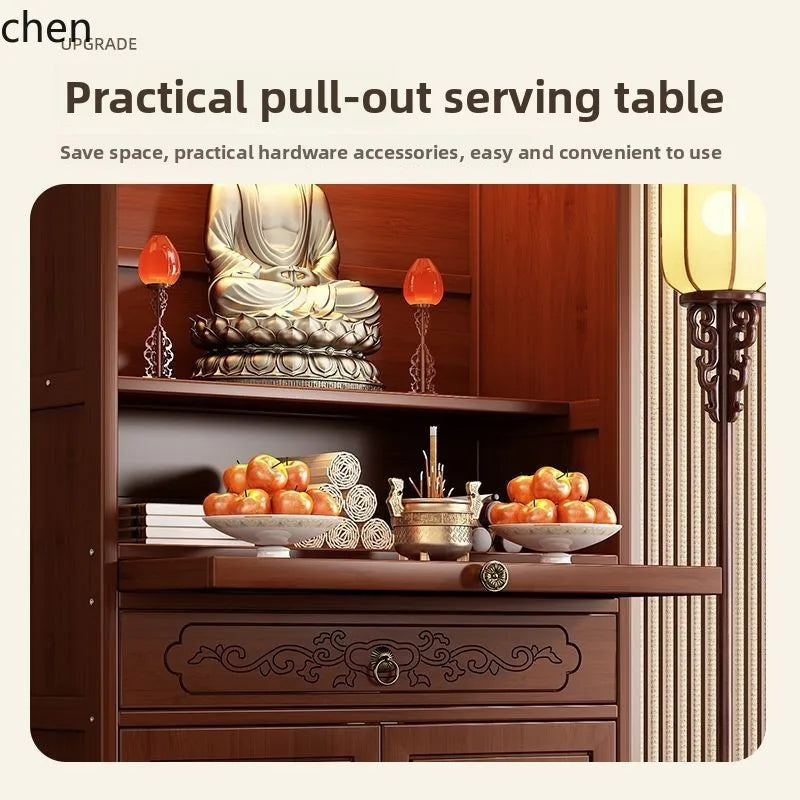 HXL Altar Incense Case Buddha Altar God of Wealth Worship Altar Table Buddha Cabinet