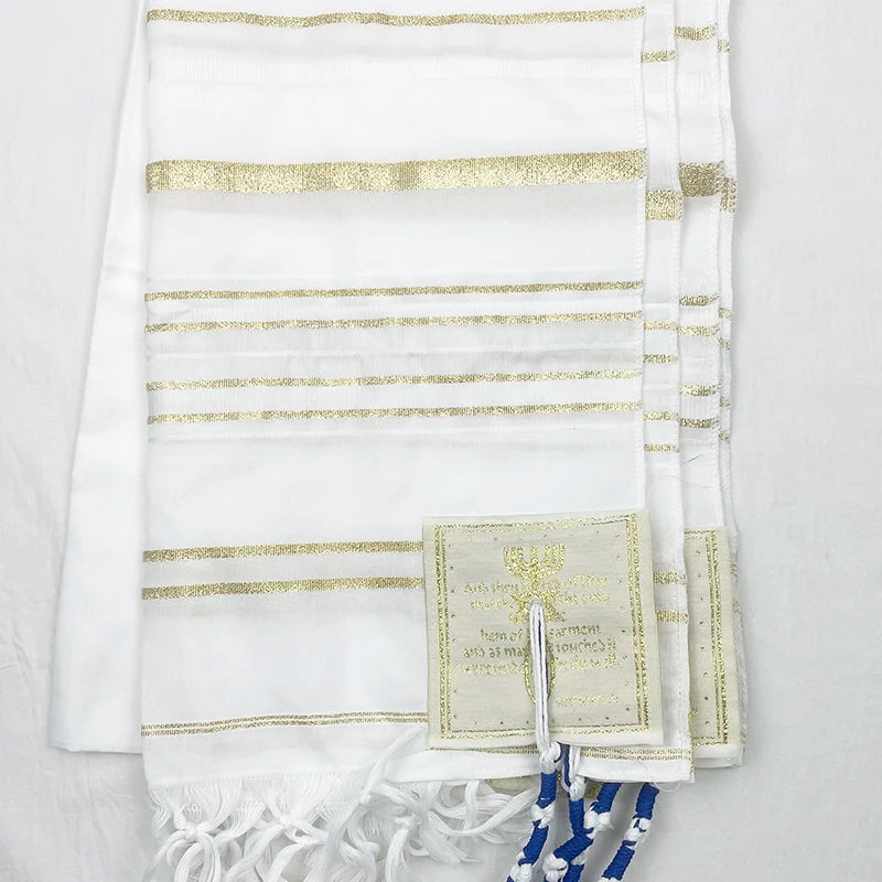 Tallit Prayer Shawl Israel 55x180cm Polyester Talit Zipper Bag Tallis Israeli Praying Scarfs Priez Wraps Prayer Shawl Talis
