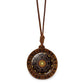 Vintage Archangel Metatron Cube Wooden Necklace Sacred Geometry Hexagram Sri Yantra Amulet Jewelry
