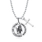 2022 Stainless Steel Saint Christopher protect us Keychain Travel blessing Catholic Cross Keychain