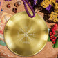 Witch Candle Holder Offering Plate Candlestick Altar Serving Tray Stainless Steel Tarot Candlestick Round Plate For Altar Prayer