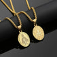 HNSP Virgin Mary Pendant Miraculous Medal Catholic Necklace Stainless Steel Religious Jewelry For Men Women Gift