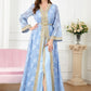 Elegant Eid Muslim Dress Women Ramadan Moroccan Kaftan Kimono Jubah Long Robe Abaya Islamic Clothing Turkey Hijab Arabic Dress