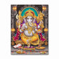 India Hindu Golden Ganesha Temple Poster Shiva Parvati Painting Canvas Prints Elephant God Religion Picture Room Hoom Wall Decor