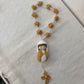 Handmade Christening Baptism wedding engagement Communion birthday Bridal Rosary with Saint Christmas Gift Home Decoration