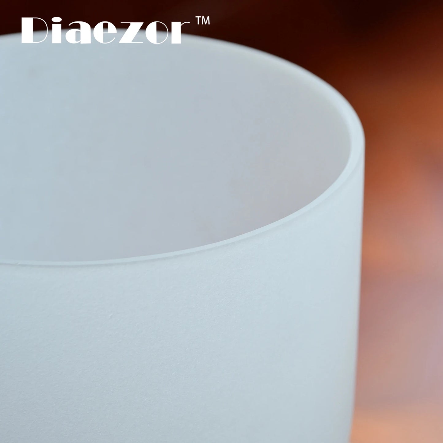 Diaezor 8 Inch 440/432hz White Frosted Quartz Crystal Singing Bowl Music for Sound Healing and Meditation Yoga with Free Mallet