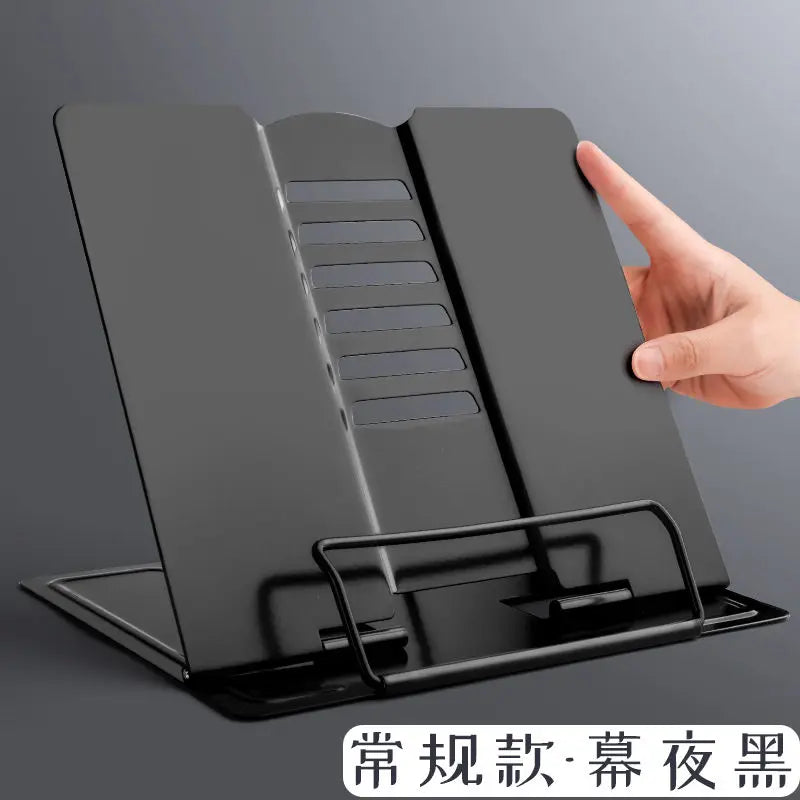 2023 Adjustable Portable Metal Adjustable Reading Book Holder Support Document Shelf Bookstand Tablet Music Score Recipe Stand