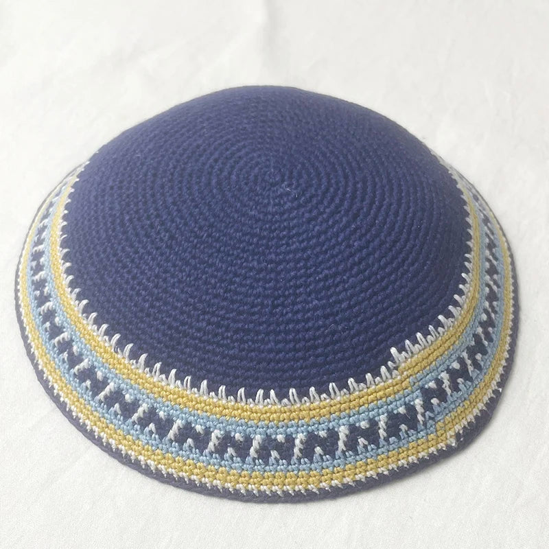 Jewish Kippah Black Hand Made Yarmulke Judaica Yamaka Kippa Yamakah Yarmulka Hat Men (15CM 5.9INCH)