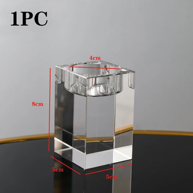 Holders Crystal Glass Candlestick Creative Dining Home Wedding Table Decorations Party Ornaments Desktop Modern Romantic Candle