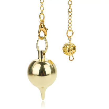Cone 100% Copper Brass Metal Pendant Pendulum for Divination Dowsing Reiki Healing Egyptian Isis Pendulos Professional  A001