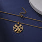 EUEAVAN 1pc Order of Nine Angles Symbol Pendant Amulet Stainless Steel Round Pendants Sacred Geometric Charms Jewelry Making