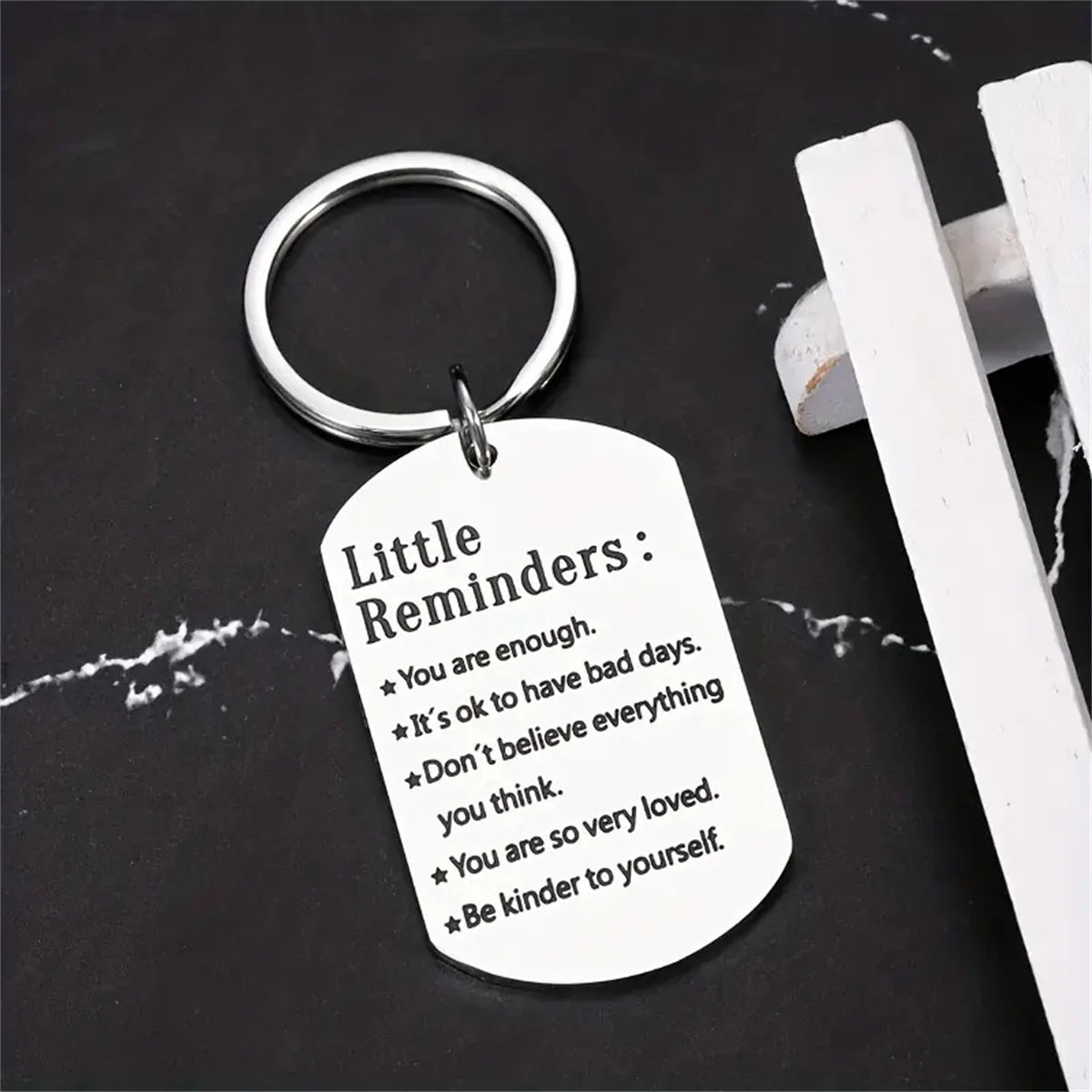 Inspirational Keychain Gift for Son Daughter Sister Brother BFF Stainless Steel Charms Jewelry Birthday Christmas for Men Women