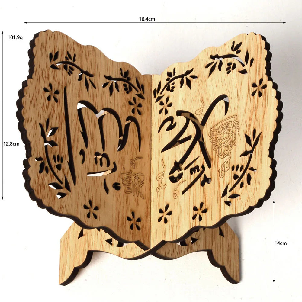 Ramadan Quran Holder Folding Bible Display Stand Decorative Islamic Eid Mubarak Bookshelf Organizer for Reading Prayer Chapel