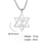 Lucktune Judaism Menorah Pendant Necklace Stainless Steel Lampstand Sacred Amulet Chain Necklace for Women Men Vintage Jewelry