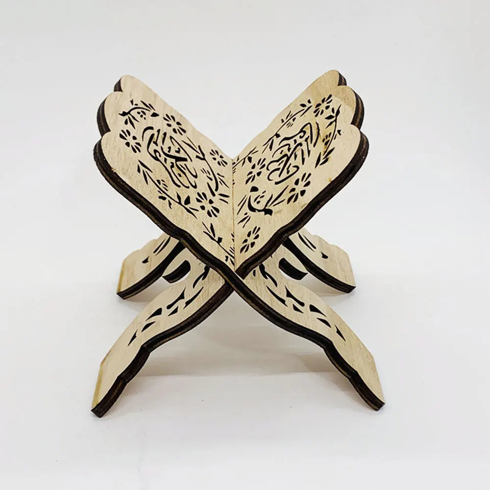 DIY Kuran Quran Koran Holy Book Stand Holder Folding Bible Bookshelf Ramadan Muslim Islamic Eid Organizer Display Reading Prayer