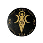 Muy Bien 1PC Wooden Pendulum Board for Divination Meditation Metaphysical Altar Coaster Crystal Base Mat Signs for Home Decor