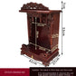 Standing Cabinet with Buddhist Nativity, Solid Wood, God of Wealth