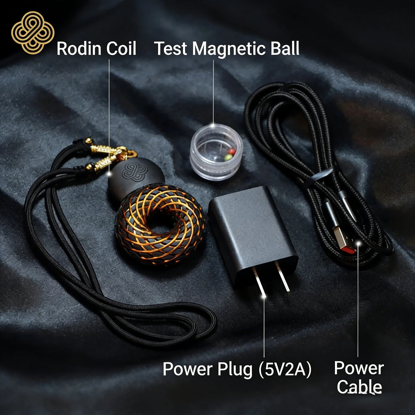 Rodin Coil Vortex PEMF Therapy Torus Healing Magic Stone with Adjustable Cord for Meditation Chakra Balancing Decor Ornament