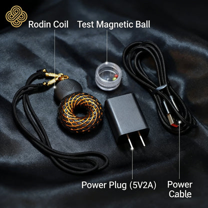 Rodin Coil Vortex PEMF Therapy Torus Healing Magic Stone with Adjustable Cord for Meditation Chakra Balancing Decor Ornament