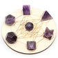7Pcs Platonic Solid Sacred Stones Geometry Set Natural Crystals Reiki Healing Chakra Gemstones Lucky Home Decoration Gifts
