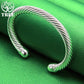 ALITREE 925 Sterling Silver Fashion Bangles Twists Bangle For Women Mens Fashion Birthday Wedding Party High Quality Jewelry
