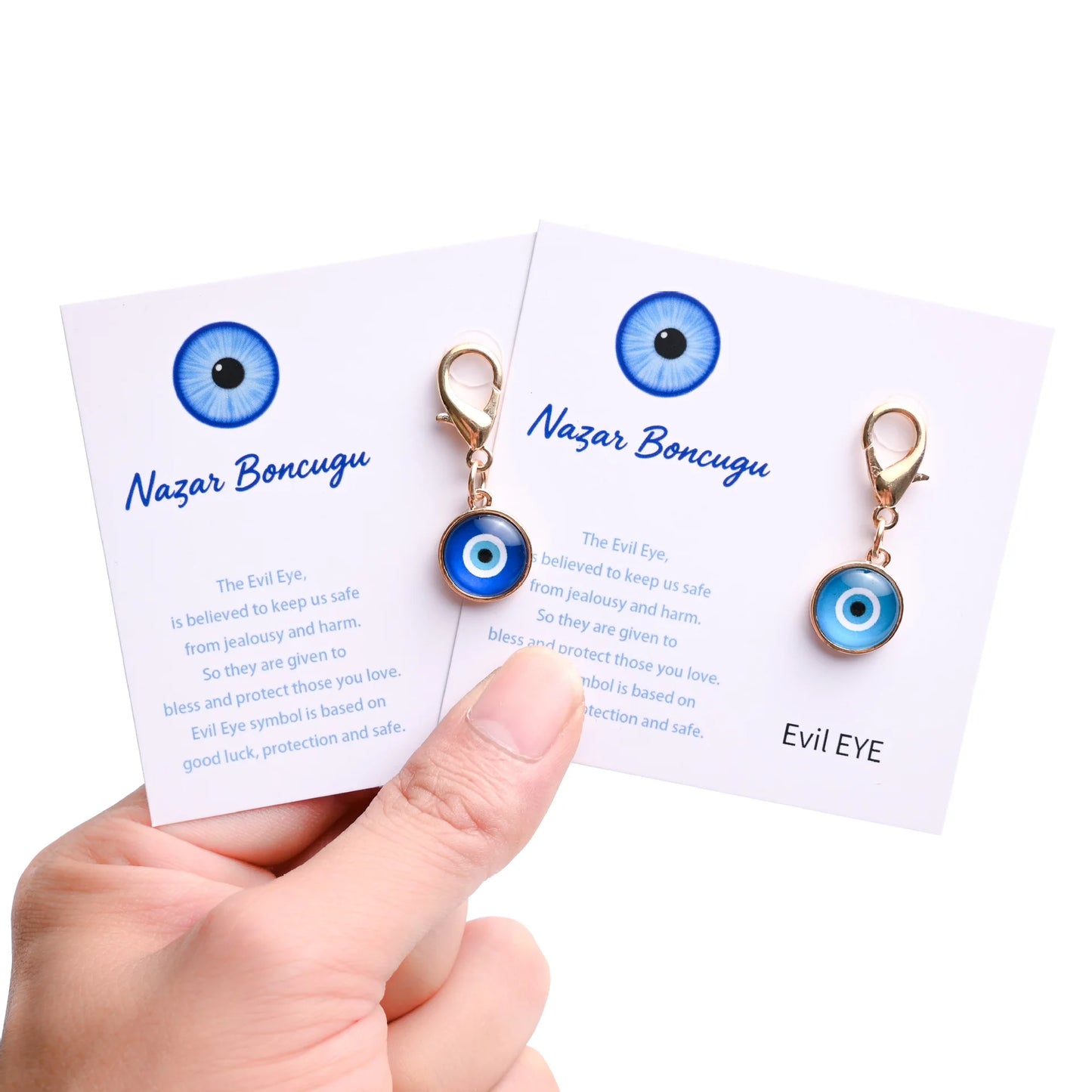 1pc Trendy Turkish Blue Evil Eye Keychain with Cute Charm Personalized Key Ring Stylish Bag Decoration Accessories Fashion Gift