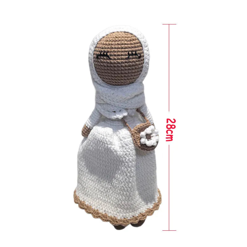 Knitted Islamic Toys Crochet Dolls Hijab Muslim Quran Ramadan Kids Halal Eid Al-Fitr Gifts Educational Plush Dolls