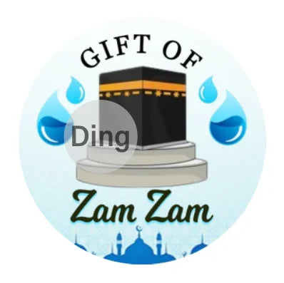 Personalised ZamZam Water Bottle Stickers Hajj Umrah Mubarak Eid Label Box Bag Seal Muslim Ramadan Kareem Celebration