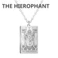 Dawapara Tarot Cards Necklace Women Stainless Steel Necklace Wealth Amulet Classic Tarot Major Arcana Divination Charm Jewelry
